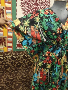 Femmes durable son noir coton caftan robe imprimé fleuri Maxi Midi Style dos libre plage Resort porter pour l'été - Product Image 4