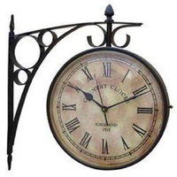 Horloge suspendue de style gare antique couleur dorée décoration de maison de luxe mouvement à quartz dernière conception article nautique
