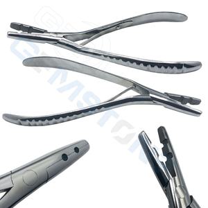 Pince à sertir professionnelle en acier inoxydable de 7 pouces pour extensions de cheveux, micro-perles, pince courbée à 2 trous, nano-anneaux - GEMSTONE ENTERPRISES - Product Image 5
