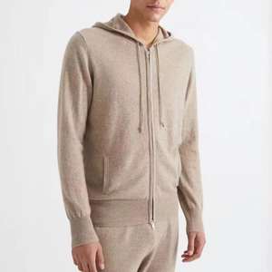 Cashmere Hoodie <b>Men</b> Full Zipper Knitted Personalised Custom <b>Cardigan</b> Hoody Man Cashmere Wool - Product Image 1