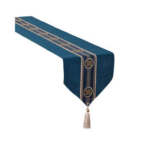 Exportador indio hermoso diseño personalizado bordado material de algodón camino de mesa de boda - Product Image 1