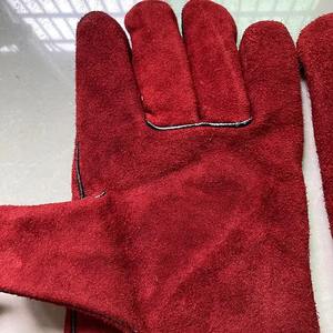 Gants de soudage en cuir résistant à la chaleur, antidérapants, antistatiques, résistants aux déchirures, 11 oz, gants de sécurité ménagers - Product Image 4