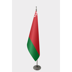 Belarus Official Indoor Desk <b>Flag</b> 3x5ft Nylon Polyester Silk with Aluminum <b>Pole</b> Digital Printed Automotive Display Banners - Product Image 1