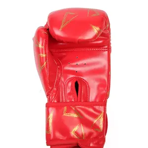 Guantes de boxeo de cuero de vaca genuino de alta calidad Precio barato Guantes de artes marciales de entrenamiento - Product Image 4