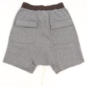 Vente en gros de shorts en éponge de haute qualité pour hommes avec logo personnalisé shorts en coton noirs décontractés en tissu éponge uni - Product Image 2