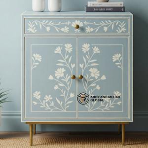 Mueble de Salón con Incrustaciones de Hueso de Alta Calidad, Ecológico y Hermoso, con Detalles Florales, para Interiores Modernos y Contemporáneos, Disponible - Product Image 6