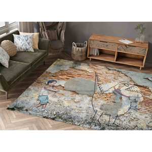 Alfombra con Estampado de Grafiti de Dinosaurios, Diseño de Dinosaurio Adorable, Alfombra Moderna Suave Antideslizante, Alfombra Suave No Tejida - Product Image 2