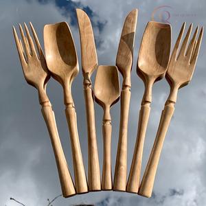 Juego de Cubiertos de Madera Ligeros, Textura Natural, Agarre Cómodo para Comidas Diarias y Viajes - Product Image 2