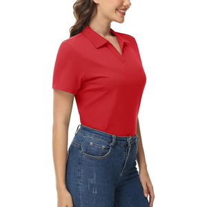 เสื้อโปโลสำหรับเล่นกอล์ฟของผู้หญิงทันสมัยเสื้อวิ่งเทนนิสแห้งเร็วผ้าฝ้ายระบายอากาศได้ดีเสื้อกอล์ฟสำหรับผู้หญิง - Product Image 3