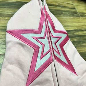 Sudadera con capucha y cremallera de algodón 100%, ropa de calle de gran tamaño con estampado de angustia, logotipo 3D, forro polar antiarrugas de secado rápido, suministro ODM - Product Image 6