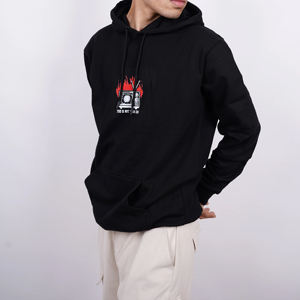 Sweat à capuche thermique respirant en coton 100% pour homme avec logo personnalisé du fabricant, de haute qualité, broderie 3D pour l'hiver - Product Image 5