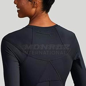 Camisas de compresión ajustadas de LICRA/algodón ecológicas para mujer para culturismo y fitness, transpirables y de secado rápido - Product Image 5