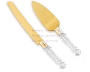 <b>Cake</b> <b>Server</b> and <b>Cake</b> Knife Set Designer Handle and Plated Finishing Design Home Decor Hotel and Wedding Metal <b>Cake</b> <b>Server</b> Set - Product Image 6