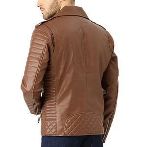 แจ็คเก็ตหนังผู้ชายคุณภาพพรีเมียม สไตล์ไบค์เกอร์ คอตั้ง แฟชั่นสุดฮิต ขายดี น้ำหนักเบา อุ่นสบาย สำหรับฤดูหนาว - Product Image 3