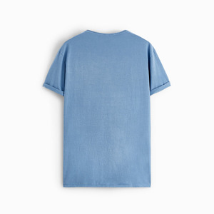 T-shirt ample avec encolure ronde et manches courtes en coton pour homme - Product Image 5