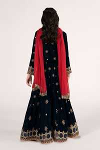 Lehenga Choli Formal de Acrílico y Organza Bordada para Niñas Pakistaníes, para Bodas y Eventos Festivos - Product Image 6