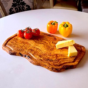 Plateau de service en bois d'olivier TIMELESS CRAFT pour hacher/couper/charcuterie/fromage |   Écologique, compatible lave-vaisselle, durable | - Product Image 3
