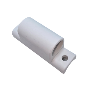 Tapón de cordón redondo blanco Accesorios de plástico impresos profesionales para toldos, Made in Italy con certificado - Product Image 3