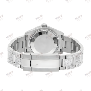 Montre de luxe en moissanite avec un éclat entièrement glacé, un brillant étincelant et un savoir-faire haut de gamme, une montre haut de gamme parfaite - Product Image 6