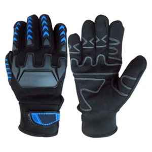 Gants de mécanicien en cuir nouveau design Logo personnalisé Extraction de sécurité du gaz et du pétrole Travail à impact industriel Gants de mécanicien en cuir - Product Image 1