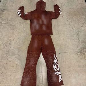 Nuevo Chándal Deportivo Informal con Capucha Vintage para Hombre, Diseño 2 en 1, Pantalones Jogger 100% Algodón - Product Image 3