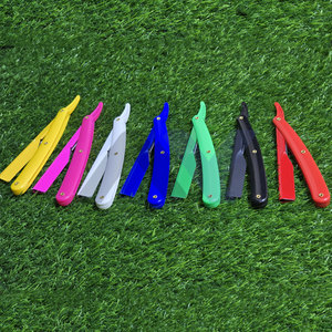 Navajas de Barbero ABS con Mango de Plástico, Cuchilla Intercambiable Expuesta, Navaja de Afeitar Deslizante, Logotipo Personalizado para Barberos, Profesional y Personal - Product Image 3