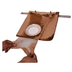 <b>Eco</b> <b>Friendly</b> Honeycomb <b>Paper</b> Sheets Expandable Kraft <b>Wrapping</b> Alternative to Plastic for Gift Packing & Shipping - Product Image 2