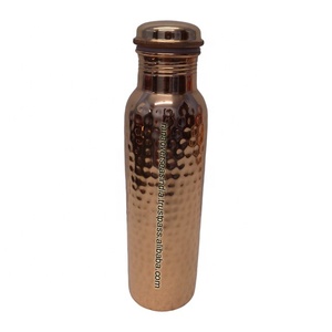 Botella de Agua Clásica de Cobre Puro Martillado con 2 Vasos, Set de Bebidas, Tapa para Beber Directo, Logotipo Personalizado, Unisex, Agua Hirviendo - Product Image 5