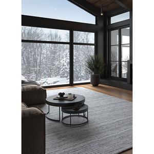 Alfombra de Lana Hecha a Mano Contour Blue, Alfombra Clásica a Rayas de Viscosa para Sala de Estar, Alfombra Rectangular con Patrón de Diamantes para Pasillo Hwl-365 - Product Image 6