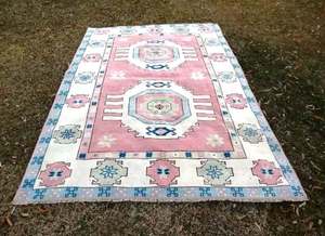 Carpet Rugs Vintage HandKnotted Turkish Rug High Quality <b>Pink</b> Beige <b>Wool</b> Area Rugs & Sets carpet for living room - Product Image 2