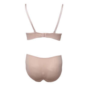 Ensemble soutien-gorge et culotte en mousse pour femme - Couleur chair - Product Image 2