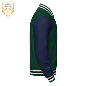 Veste d'université de baseball d'hiver personnalisée unisexe à col montant avec logo avant vente en gros de boutons College Letterman Design - Product Image 4