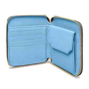 Wholesale Custom Short RFID Blocking Bifold Leather Wallet Multiple Credit <b>Card</b> <b>Holder</b> <b>with</b> Zipper Closure Coin Purse <b>Zip</b> Pouch - Product Image 5