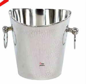 standard quality silver finished <b>metal</b> stainless steel wine chiller ice bucket for hotel restaurant and bar - Product Image 2