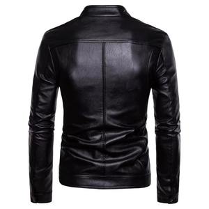 Chaqueta de cuero de motociclista clásica para hombre, diseño de moda personalizado recién llegado - Product Image 6