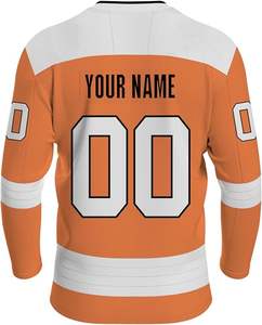 Nuevo estilo Jersey de hockey sobre hielo Diseño personalizado Logotipo bordado Manga corta Jersey de hockey sobre hielo sublimado - Product Image 3