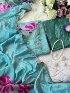 กางเกงกินนอนดีไซน์เอเวอร์กรีนพร้อมกางเกงทำงาน peral kurti และ dupatta ผู้ผลิตจากอินเดีย - Product Image 6