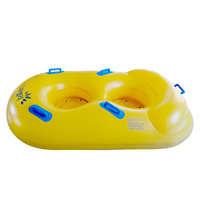 Toboggan aquatique gonflable double de 44 pouces à marque privée OEM (SW-B002) certifié KC, 2 chambres à air, support dorsal, été