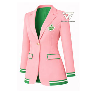 Alfa Personalizado |   Kapa |   Chaqueta Universitaria Elegante Bordada de la Hermandad Alpha AKA, Ropa de Hermandad, Artículos Griegos - Product Image 1