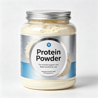 Étiquettes personnalisées Haoxuan pour pots de protéines en poudre, autocollants métallisés laminés résistants à l'eau pour l'emballage de la nutrition sportive
