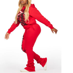 Conjunto Deportivo Informal para Mujer, Conjunto de Pantalones y Chaqueta Deportiva, Ropa Deportiva Transpirable y Cómoda para Entrenamiento y Running - Product Image 1