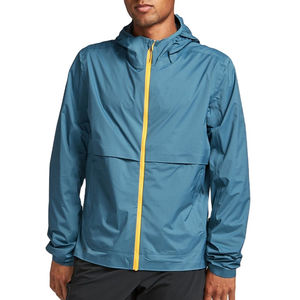 Chaqueta cortavientos para correr personalizada, chaqueta cortavientos ligera reflectante impermeable de nailon para hombre 2025 - Product Image 4