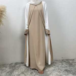 2024 luxe personnalisé couleurs unies grande taille printemps musulman femmes Abaya robe longue Maxi dubaï Style Cardigan - Product Image 5