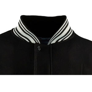 แจ็คเก็ตหนังแท้แบบวาร์ซิตี้ ผลิตจากโรงงาน ขายส่ง รับผลิตตามแบบ OEM ระบายอากาศ กันลม คุณภาพสูง สำหรับผู้ชาย ปักลายด้านหน้า - Product Image 4