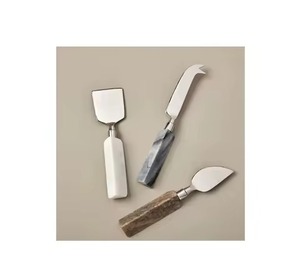Ensemble d'outils uniques pour couteaux à fromage manche en résine ensemble de couteaux à fromage en acier inoxydable pour cuillère à pizza à fromage faite à la main - Product Image 3