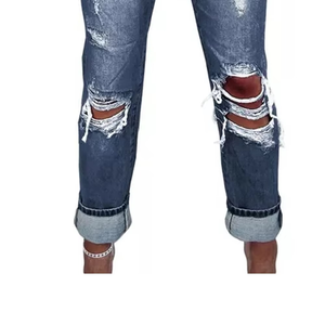 กางเกงยีนส์เทรนด์แฟชั่นฤดูร้อนของ2025กางเกงยีนส์เอวสูงสีพื้นมีซิปสำหรับผู้หญิงกางเกงยีนส์ใส่สบายมีสไตล์และสตรีท - Product Image 3