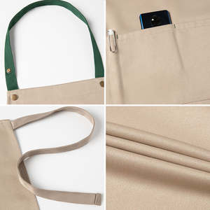 Boutons-pression métalliques personnalisés de haute qualité avec logo, tabliers en toile Khain pour restaurant, bar, service de restauration, café, salon de beauté, nettoyage de la poussière - Product Image 4