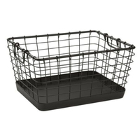 Panier à œufs pliable en fil métallique de style ferme vintage avec poignées pivotantes, style antique, en métal et en fer, pour la récolte des fruits, rangement pour la décoration de la maison