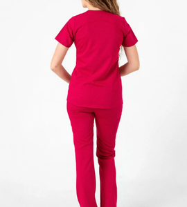 Tenues d'hôpital tendance pour femmes à manches courtes – Ensembles d'uniformes médicaux personnalisables de haute qualité, confortables et légers - Product Image 2