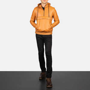 Veste d'hiver pour hommes Top Design avec col montant manches longues 100% cuir de haute qualité personnalisable prix raisonnable - Product Image 3